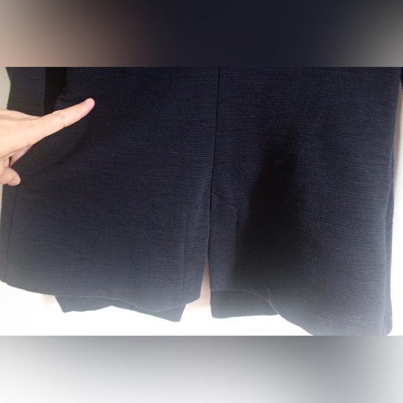 90’s Vintage Dark Blue Wool Jacket, Vivian Shyu, Winter Fashion Coat - Picture 4 of 9